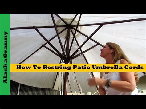 materials needed for restringing a patio umbrella