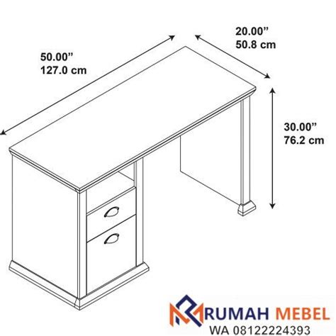 Meja Kerja Kantor Ukuran