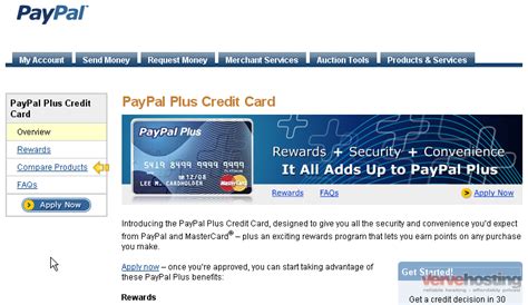 PayPal Credit Card Apply