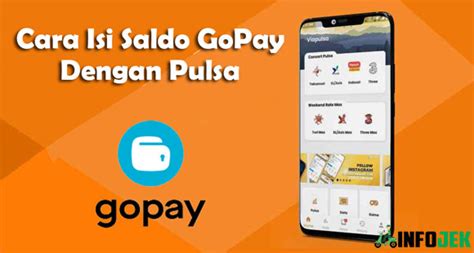 pengisian saldo gopay dengan pulsa