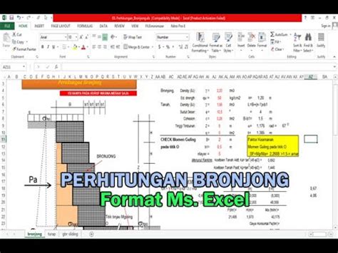 perhitungan desain bronjong in INDONESIA