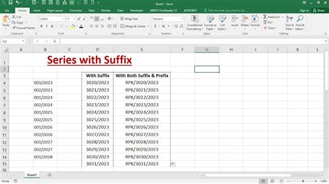 Prefix Suffix Excel