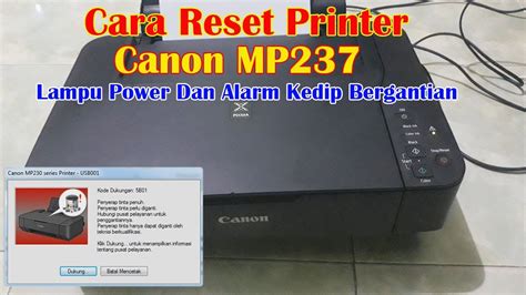 reset printer Canon MP237