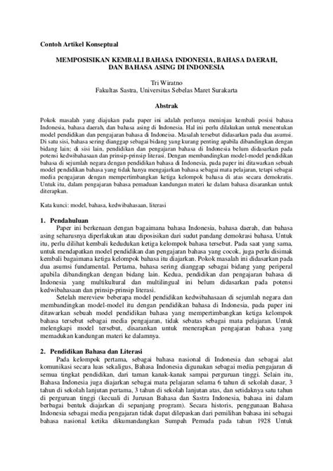 Publikasi Ilmiah dalam Bahasa Indonesia