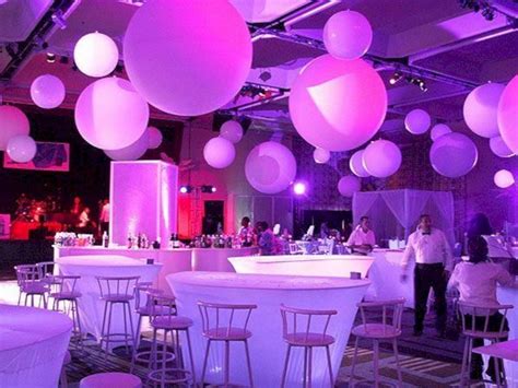 Purple and Silver Decorations for Corporate Events