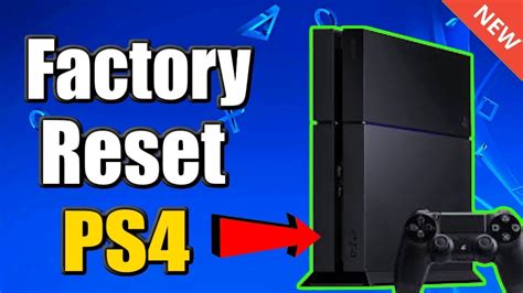 Resetting the PS4 to factory settings