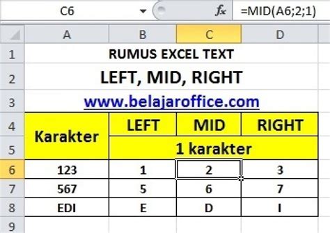 RIGHT dalam Excel