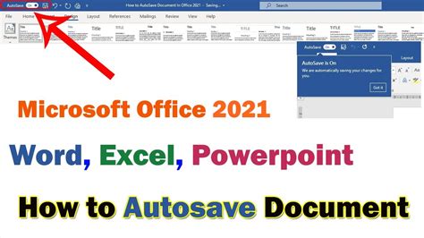 save and autosave word