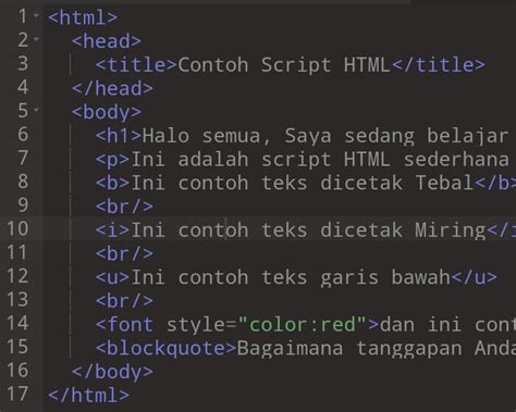 script dalam html