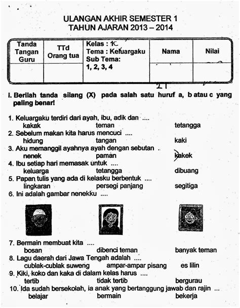 Soal UAS Tema 4 Kelas 3 Indonesia