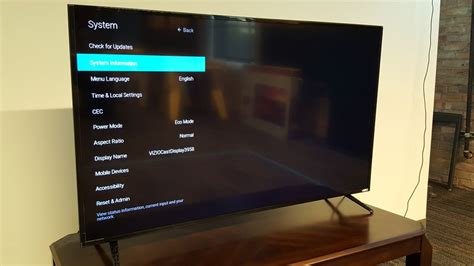 software update on vizio TV