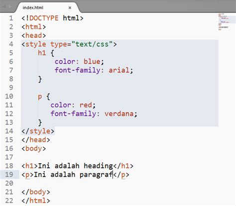 Menambahkan Styling CSS pada HTML di HP