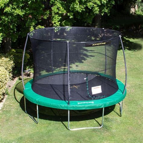 Trampoline net with hole