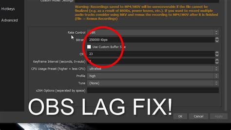troubleshoot obs lag