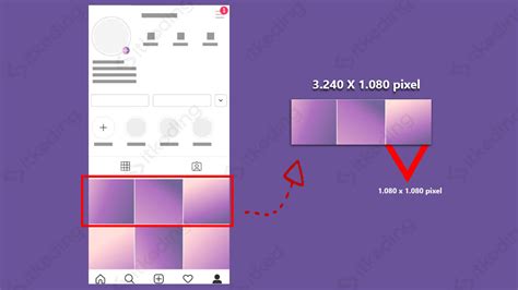 Ukuran 3 Feed Instagram