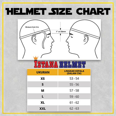 ukuran helm m Indonesia