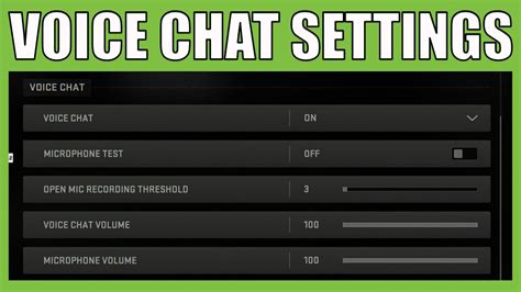 voice chat settings