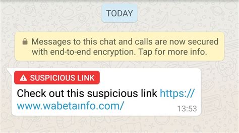 whatsapp links suspicious