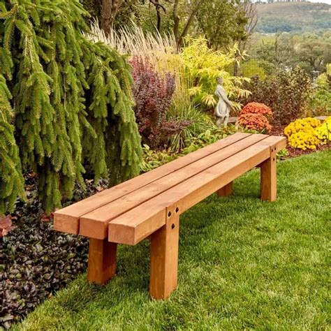 Wooden Backyard Bench Designs