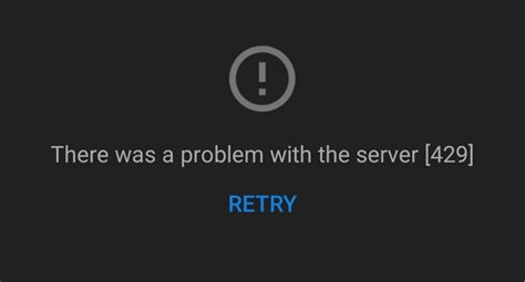 youtube server error 429