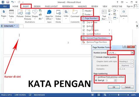 Cara Membuat Nomor Halaman Berbeda di Word Indonesia