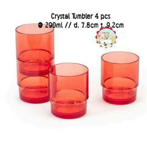 Desain crystal tumbler gelas tupperware