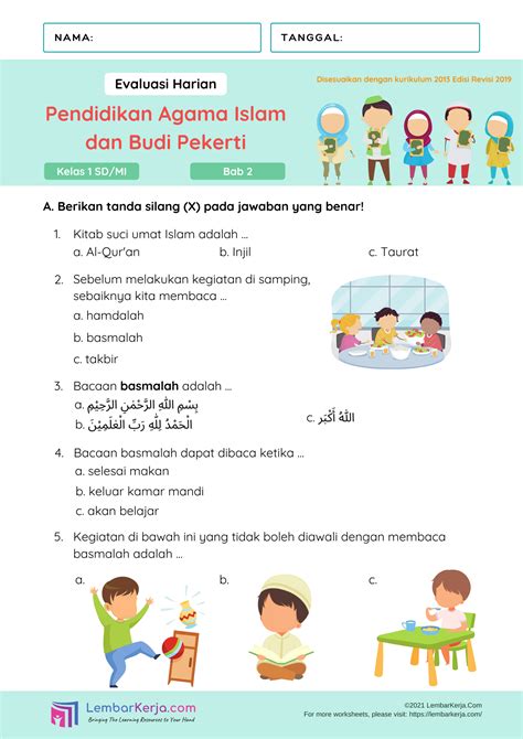 soal PAI Kelas 2 SD Indonesia