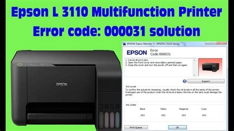 Printer Epson L3110 Error Message