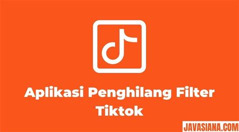 Aplikasi Penghilang Filter Tiktok: Solusi untuk Tampil Natural di Video Tiktok