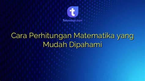 Pengenalan Matematika yang Menarik