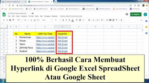 Cara Membuka Hyperlink di Google Sheet