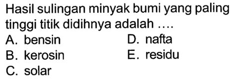 Rahasia Tertinggi Minyak Bumi: Hasil Sulingan dengan Titik Didih Tertinggi