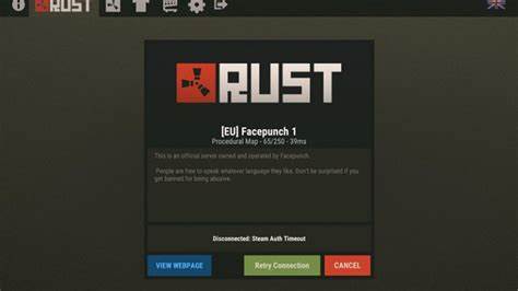 Steam auth timeout Rust