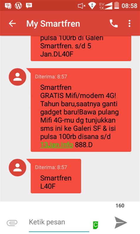 Cek Kuota Smartfren via SMS