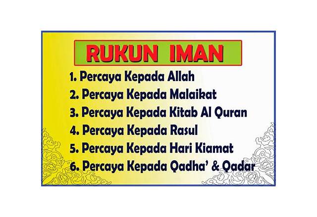 Rukun Iman in Hadith