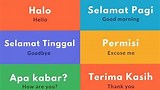 Indonesia language words