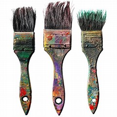 clean paintbrushes