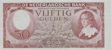 Netherlands 50 Guilders banknote (Willem III) - Foreign Currency
