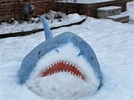 Snow sharks turn heads in front yard of Michigan woman’s home - mlive.com