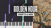 golden hour - JVKE - Piano Tutorial - Sheet Music & MIDI - YouTube