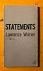 Statements par Lawrence Weiner: Fair Soft cover (1968) 1st Edition ...