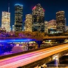 Houston skyline from I-45 photography