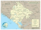 Grande detallado mapa política de Montenegro con ciudades | Montenegro ...