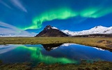 Aurora Polar en las montañas Fondo de pantalla 4k HD ID:4793