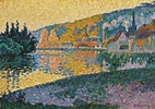 Paul Signac (1863-1935) , Les Andelys. Soleil couchant, Opus 135 ...