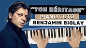 Benjamin Biolay - Ton Héritage - Piano tuto facile - YouTube
