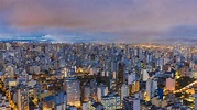 Fonds d'écran Sao Paulo, Brésil, ville, vue de dessus, lumières, nuit ...