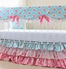 4 PC Shabby Chic Baby Bedding Pink and Blue Floral Crib Set | Etsy ...