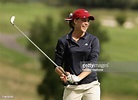 Isabelle Lendl of the USA reacts to her approach to the 12th green ...
