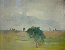 Emil Carlsen : Landscape with tree, ca.1912.